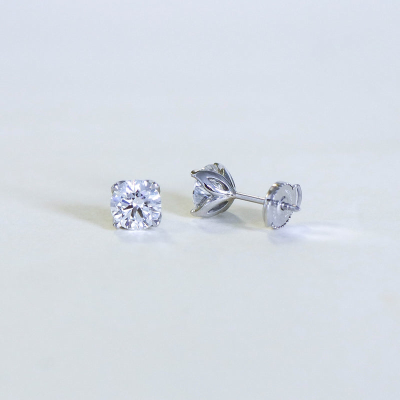 Diamond Fleur stud earrings