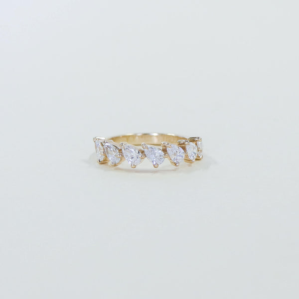 Autumn pear diamond ring.