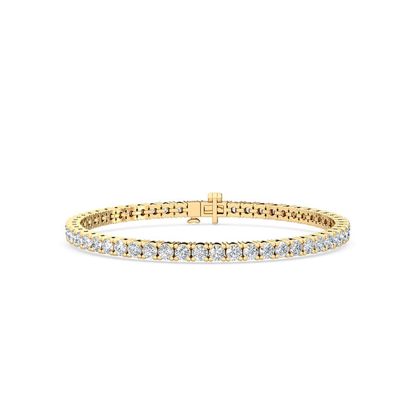 5ct TDW lab grown diamond tennis bracelet 18ct yellow gold