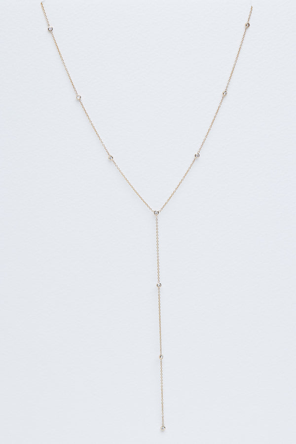 Diamond lariat necklace 