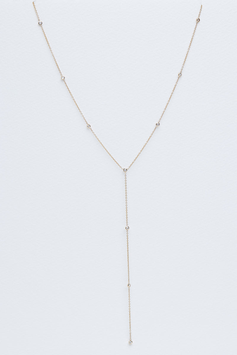 Diamond lariat necklace 